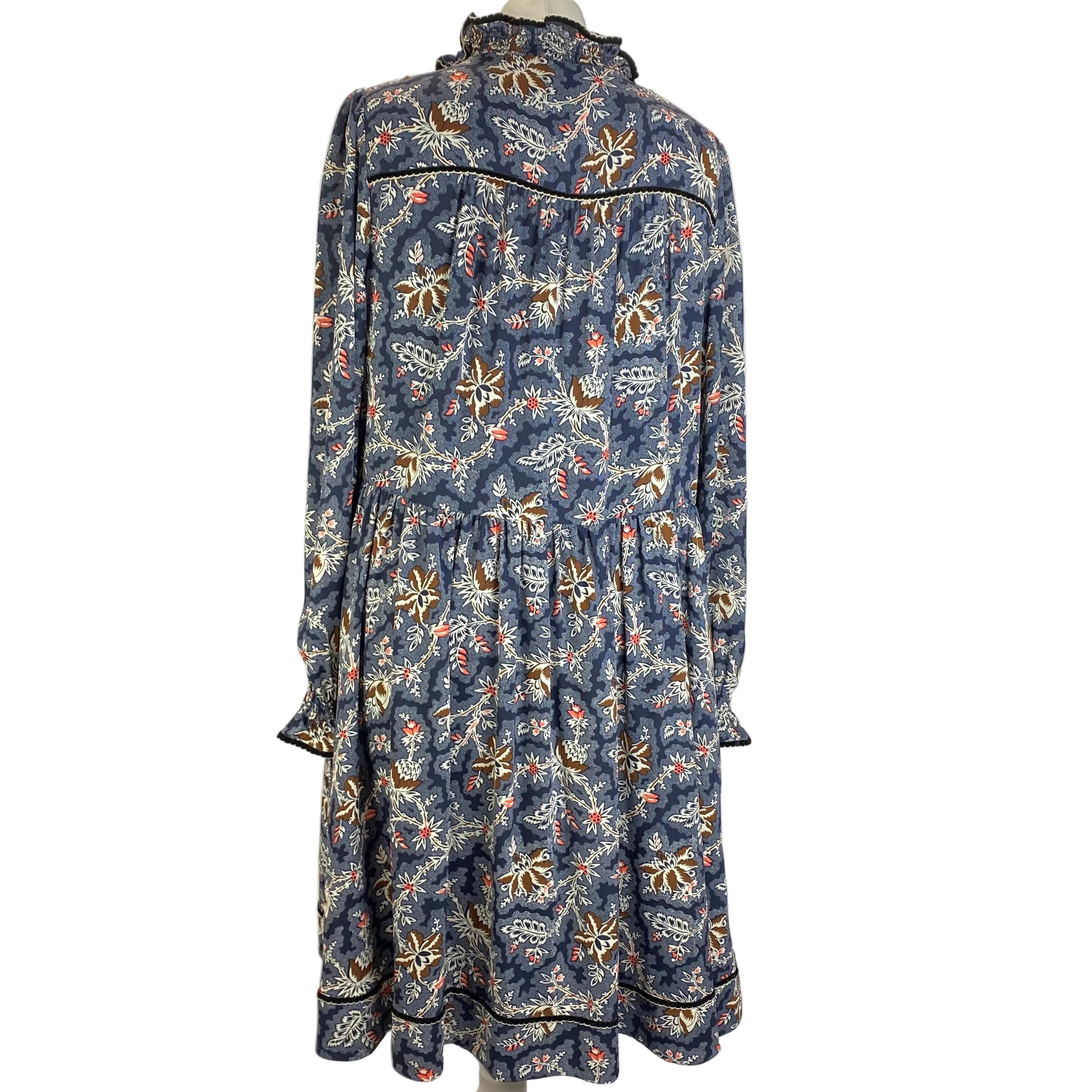 Me&Em Navy Print Midi Dress L