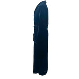 Paco Rabanne Black Silk Velvet Belted Opera Coat XS/S