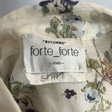 Forte Forte Cream Floral Cotton & Silk Shirt S/M