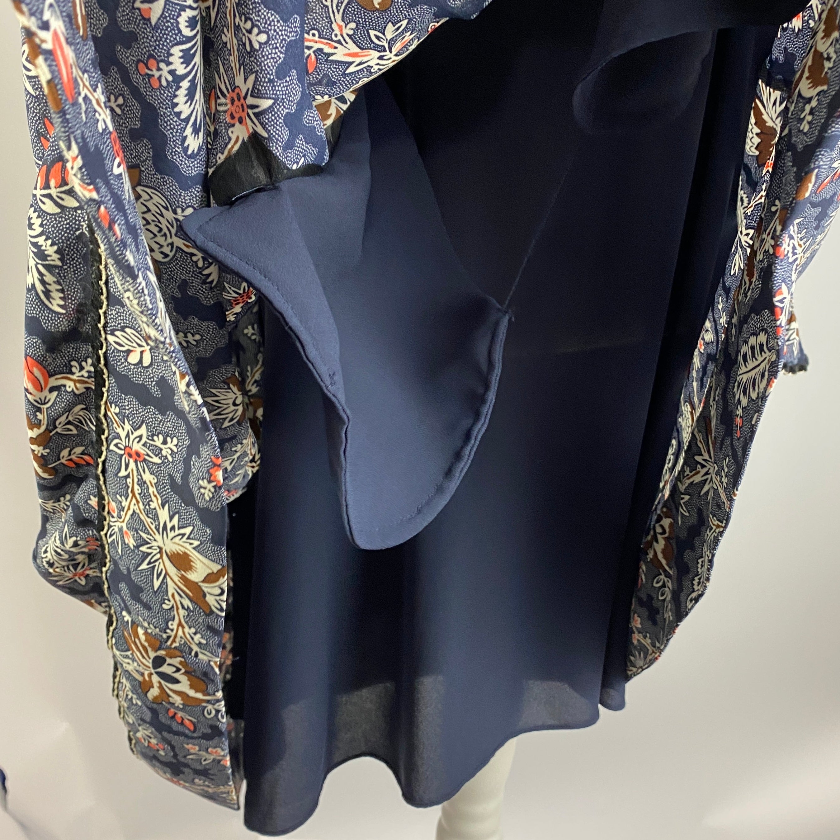 Me&Em Navy Print Midi Dress L