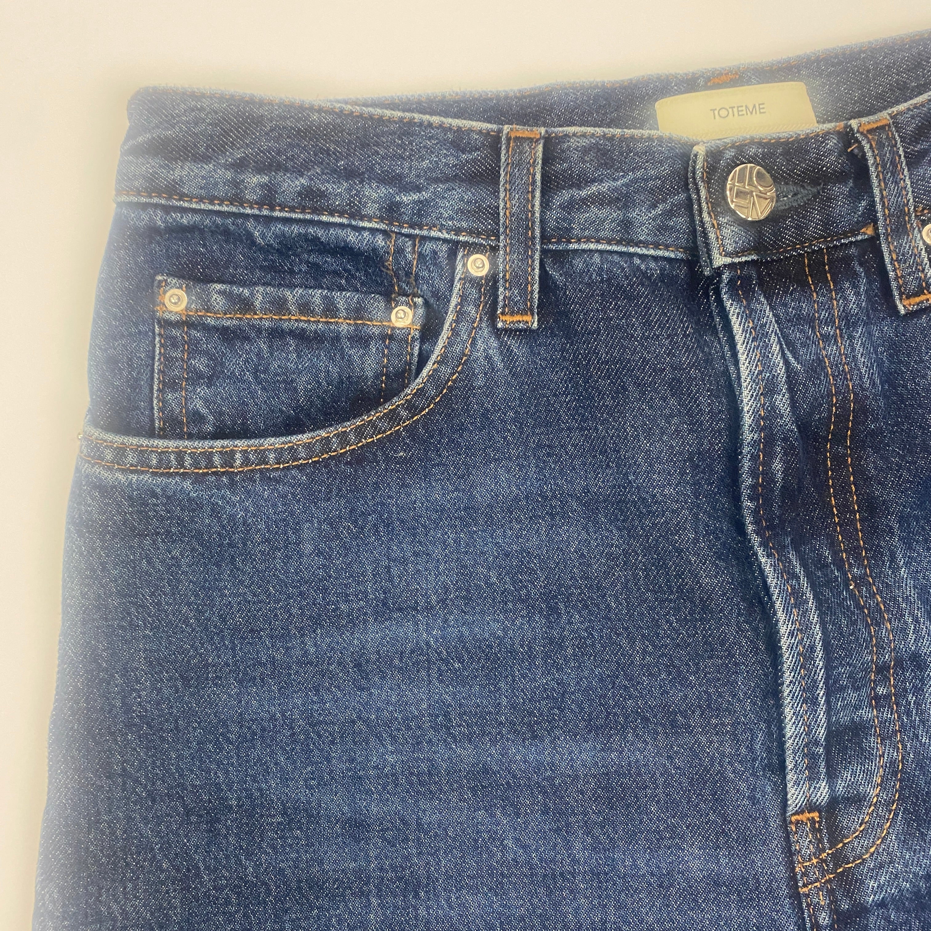 Toteme  £330 Mid Wash Denim Classic Cut Jeans 27