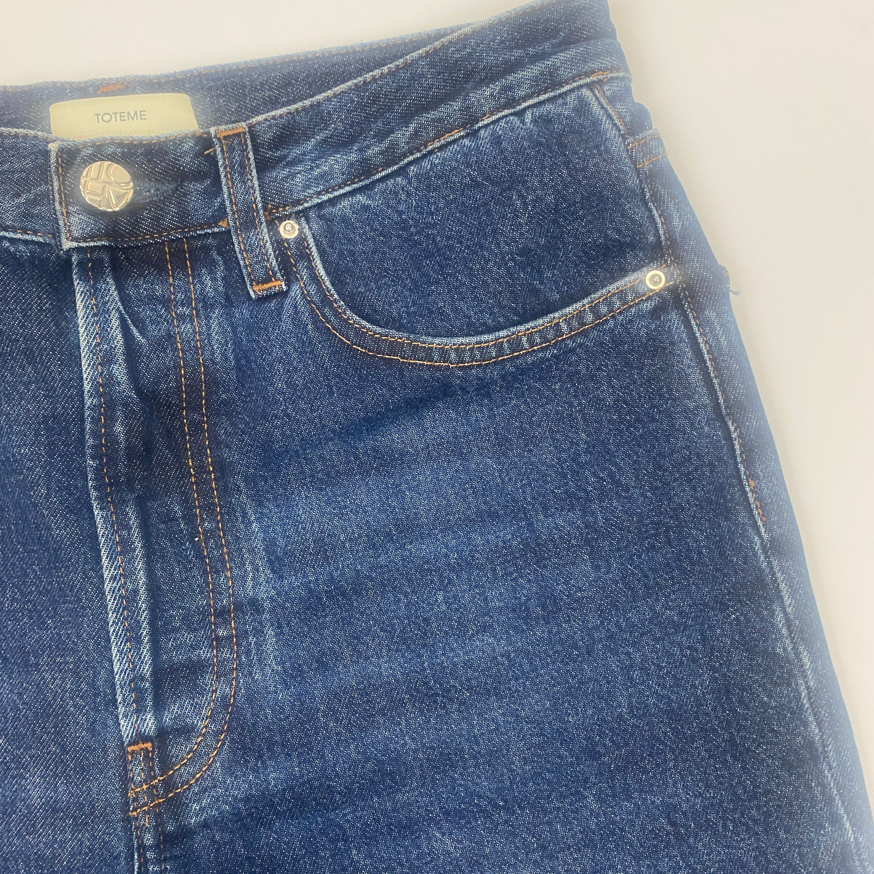 Toteme  £330 Mid Wash Denim Classic Cut Jeans 27