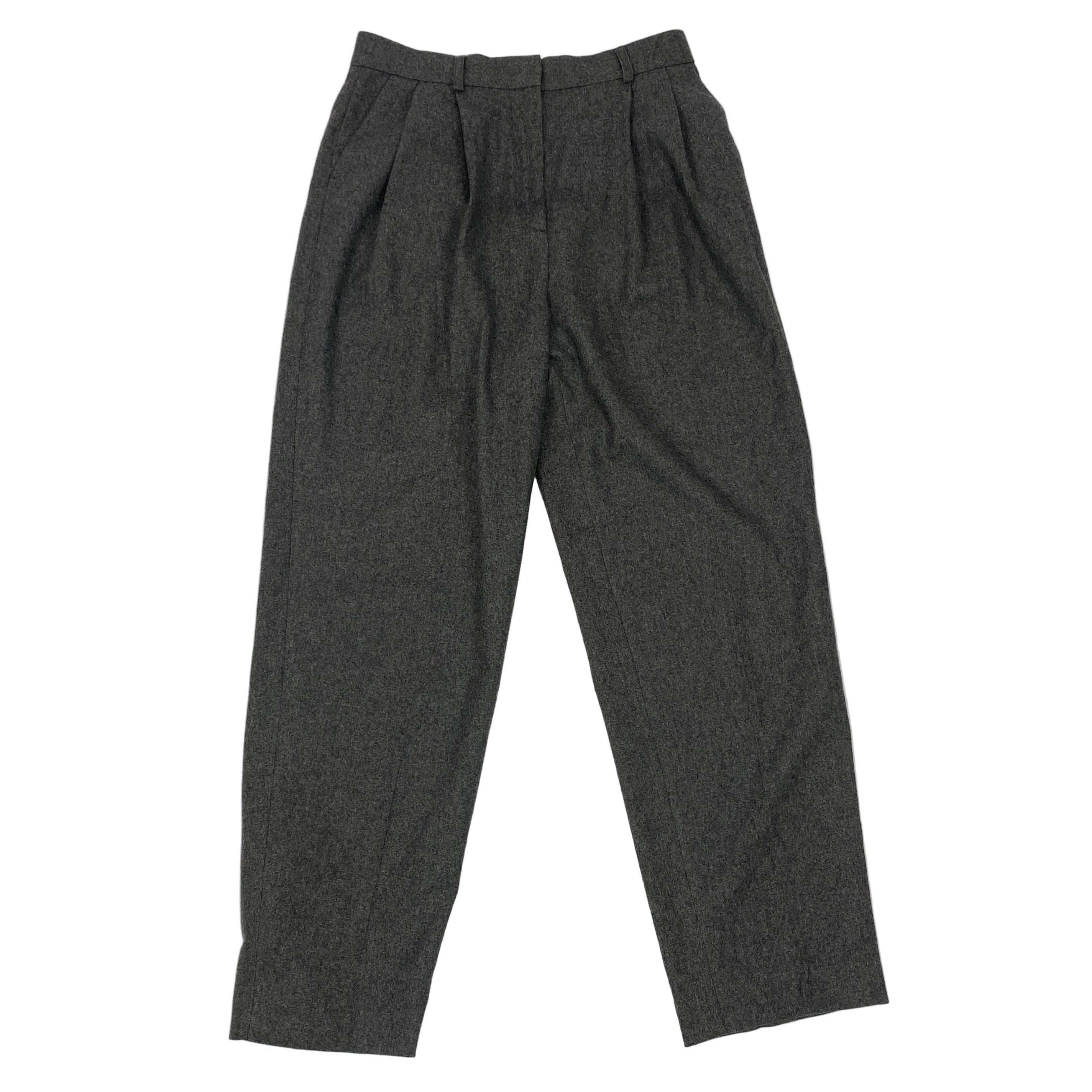 Toteme £410 Grey Wool Double Pleat Tailored Trousers XS