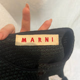 Marni Green & Black Cotton Waffle Knit Cardigan S