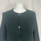 Marni Green & Black Cotton Waffle Knit Cardigan S