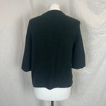 Marni Green & Black Cotton Waffle Knit Cardigan S