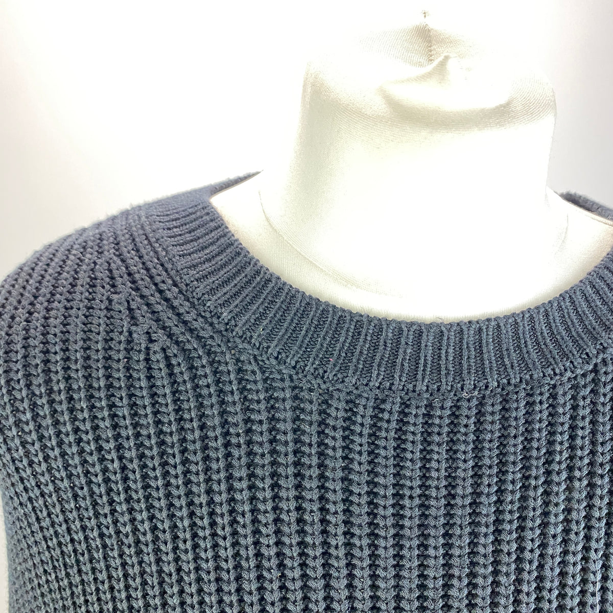 Staud New £360 Black Thick Knit Midi Dress L