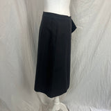 Marni Black Cotton Frill Detail Wrap Midi Skirt S/M