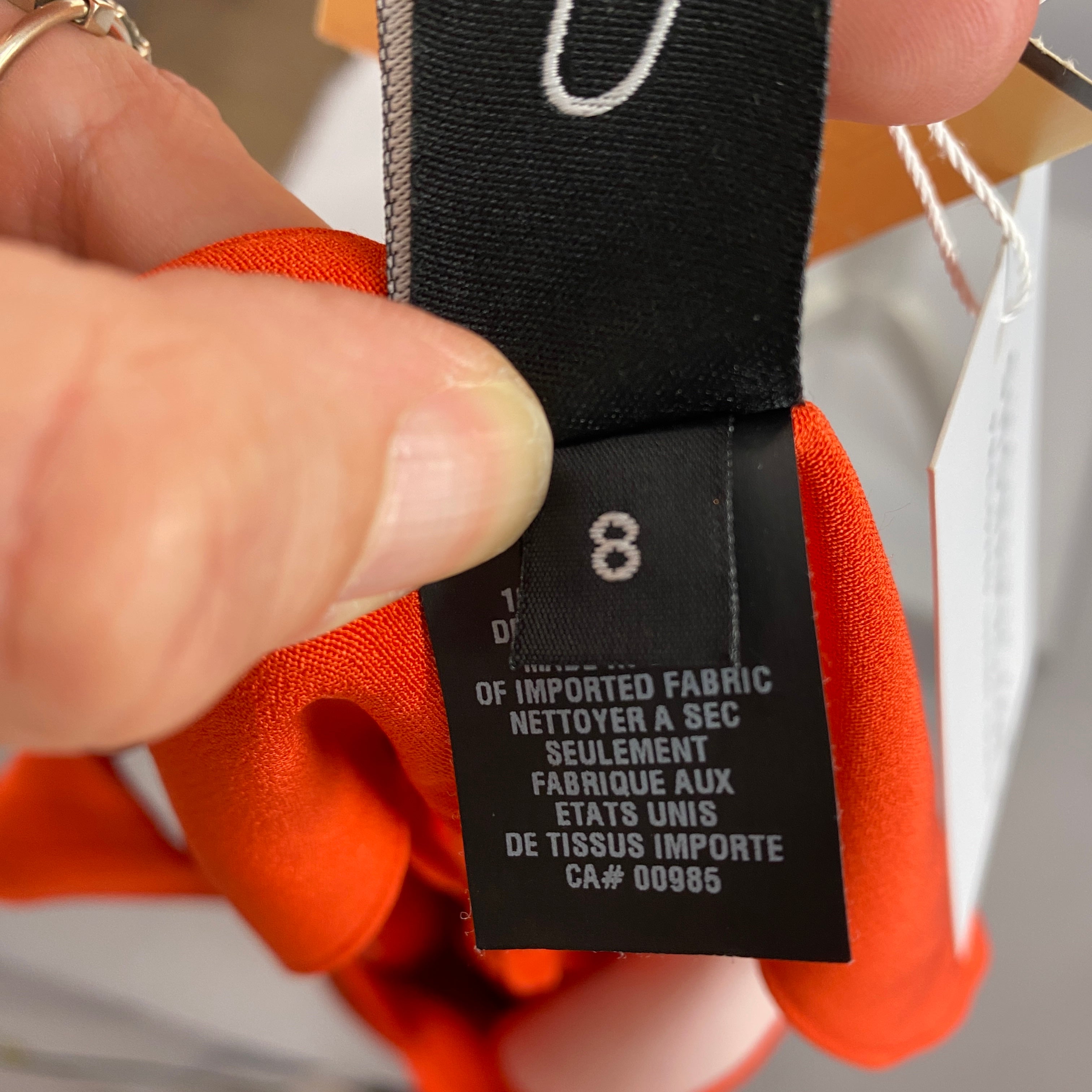 Zero Maria Cornejo New £710 Orange Silk Asymmetric Drape Dress M