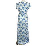 Rixo Brand New Blue & White Floral Print Aspen Maxi Dress XXS