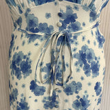 Rixo Brand New Blue & White Floral Print Aspen Maxi Dress XXS