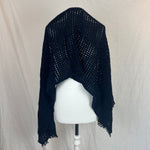 Isabel Marant Etoile Black & Navy Loose Weave Pure Cashmere Scarf