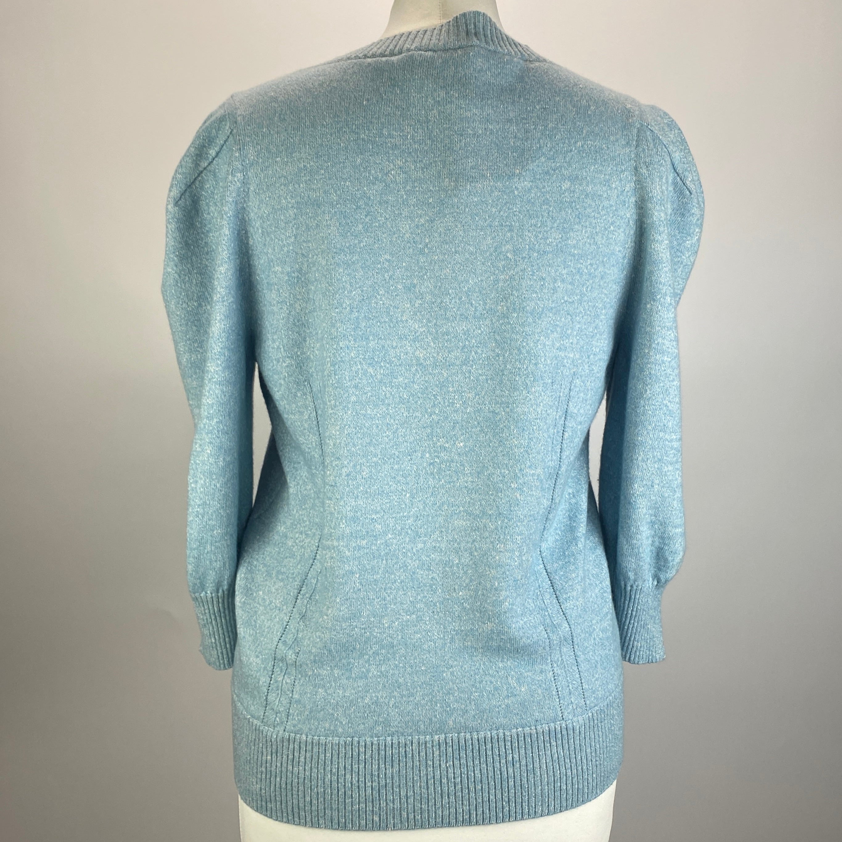 Chanel Sky Blue Linen & Cashmere Cardigan M