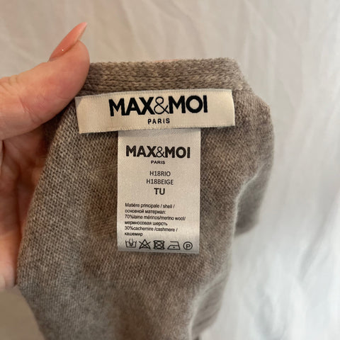 Max & Moi Brand New Fawn Wool & Cashmere Scarf