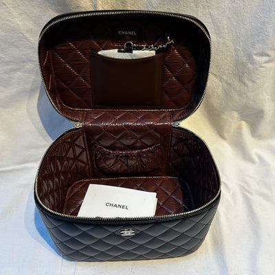 Chanel Brand New Quilted Lambskin Vanity Case
