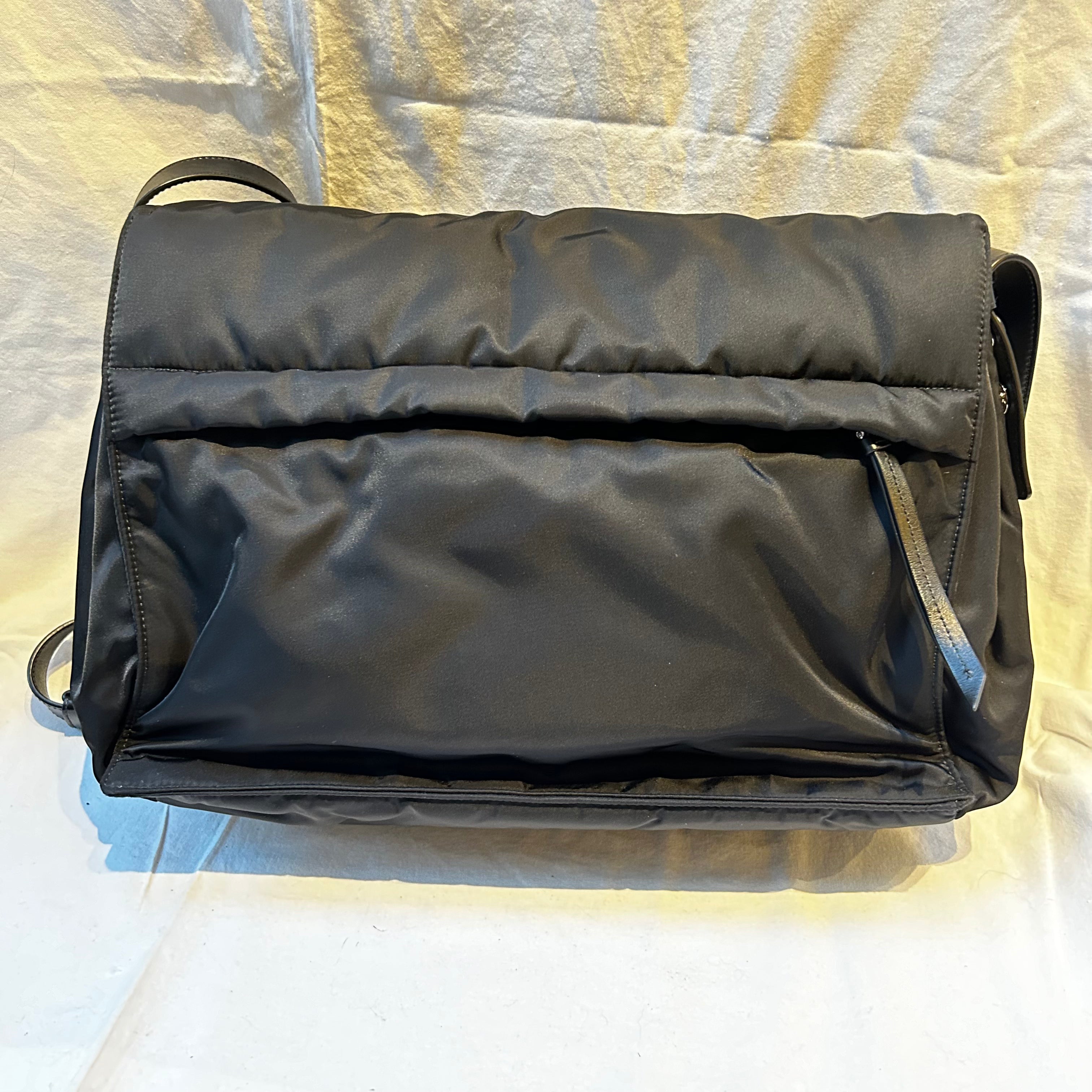 Prada £2100 Black re-Nylon Large Messenger Bag