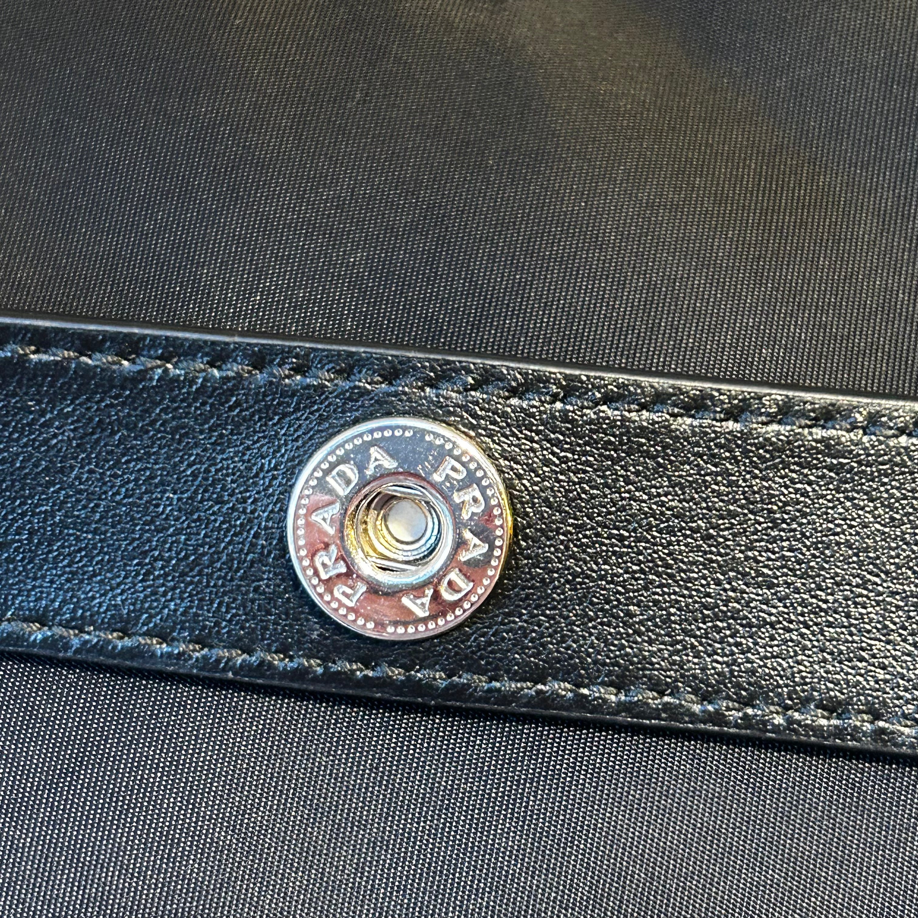 Prada £2100 Black re-Nylon Large Messenger Bag