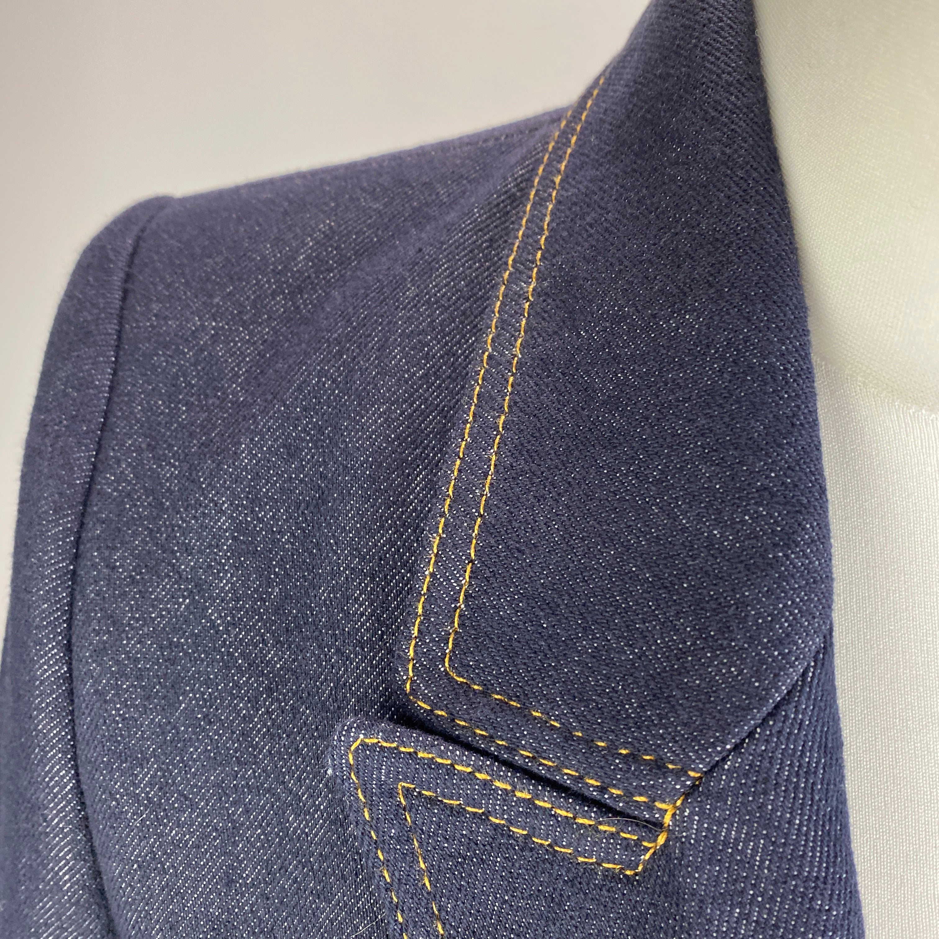 Me&Em Dark Denim Topstitched Blazer M