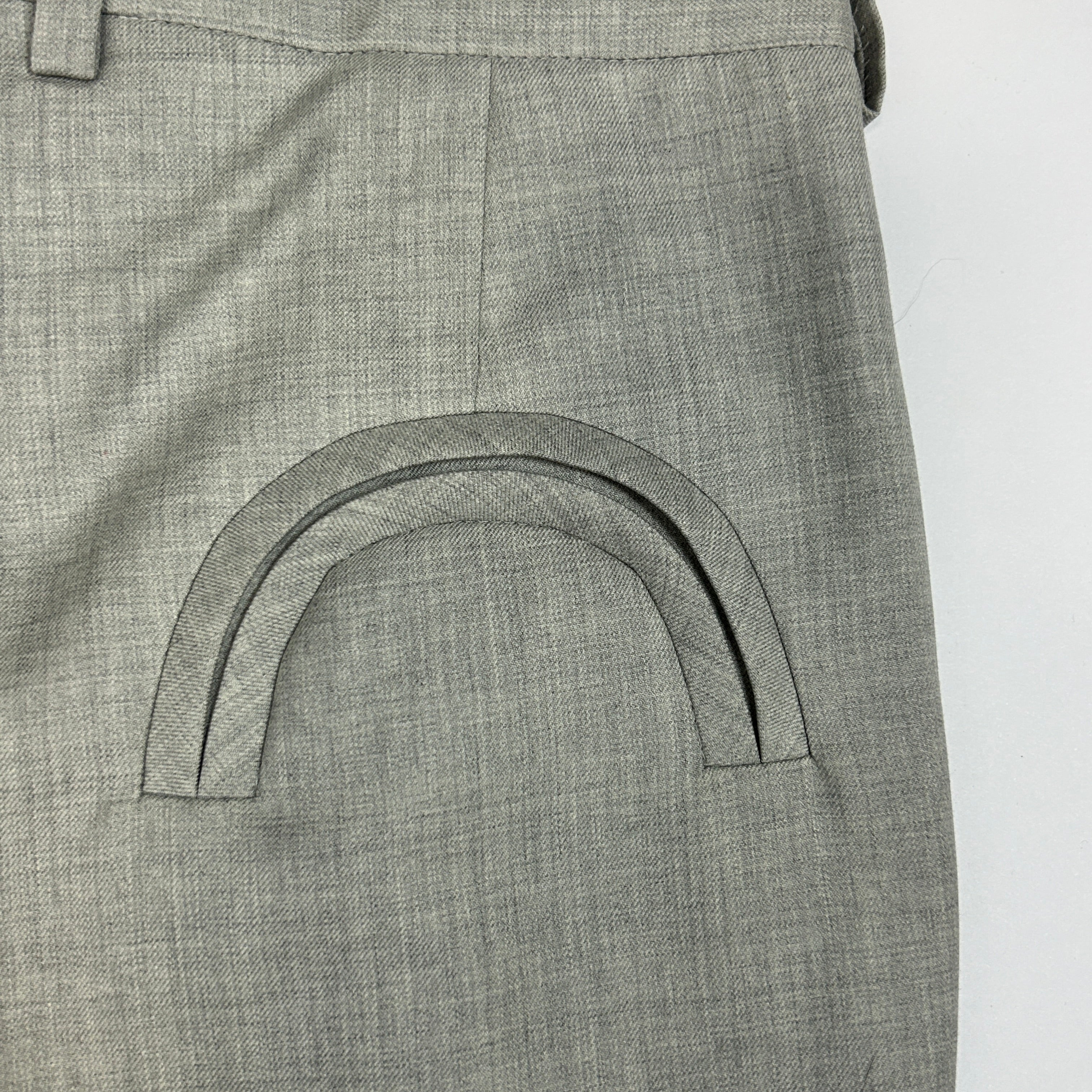 Blaze Milano New £625 Pearl Grey Argyll Banker Trousers XXS