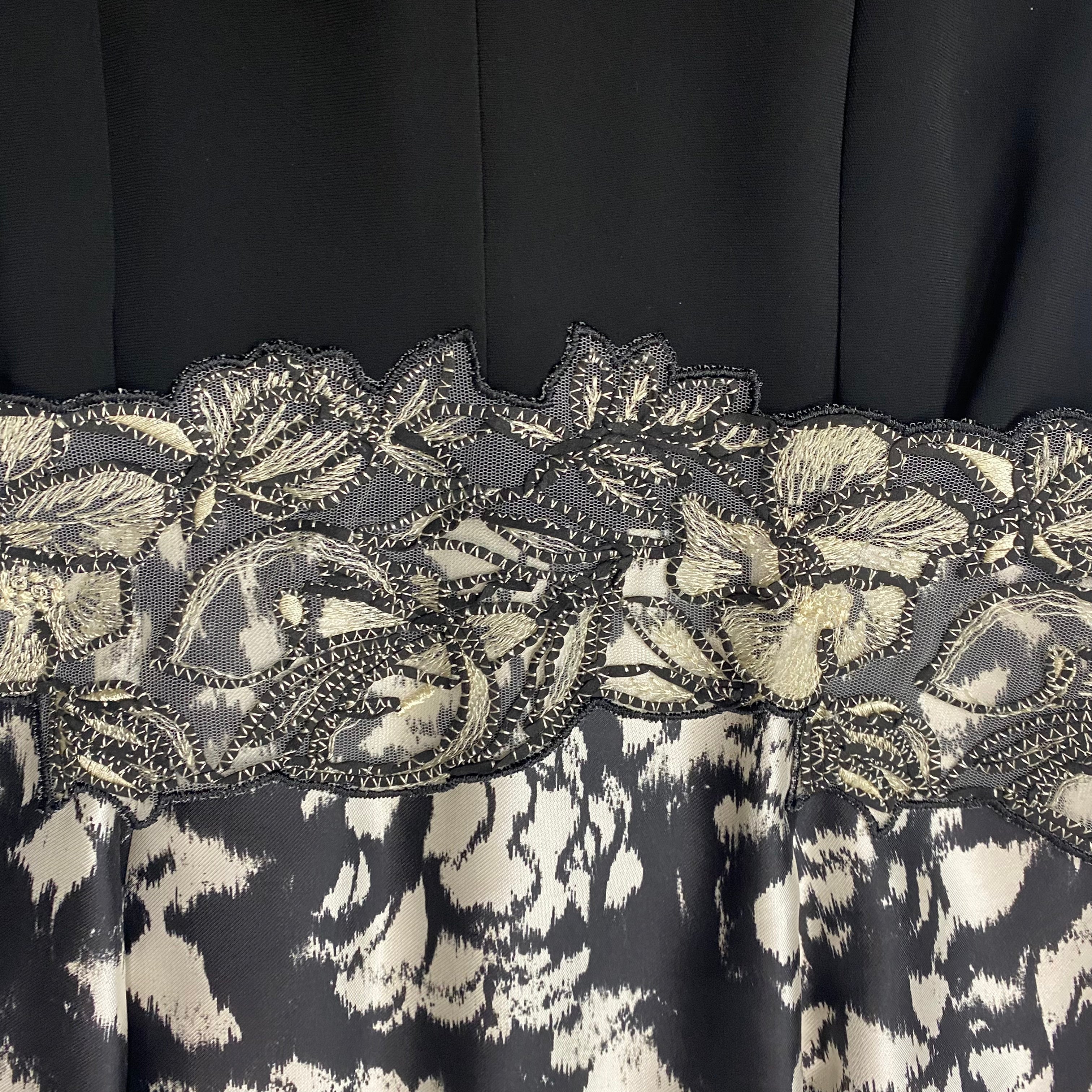 Max Mara Pianoforte Monochrome Silk Jumpsuit S