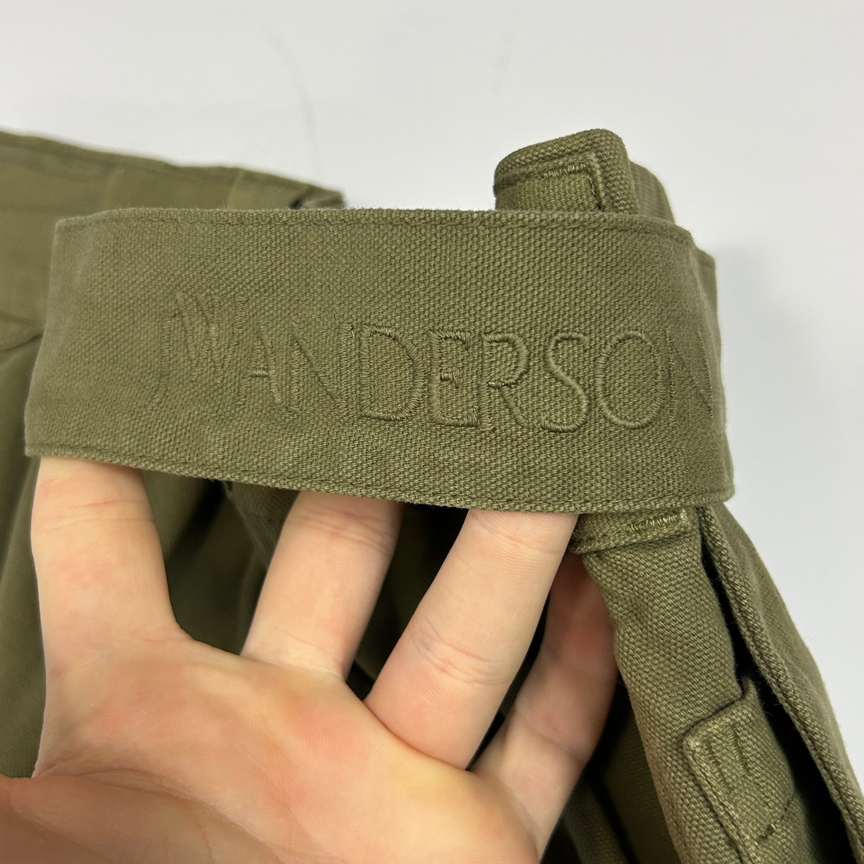 JW Anderson New £490 Khaki Fold Front Utility Trousers XXS