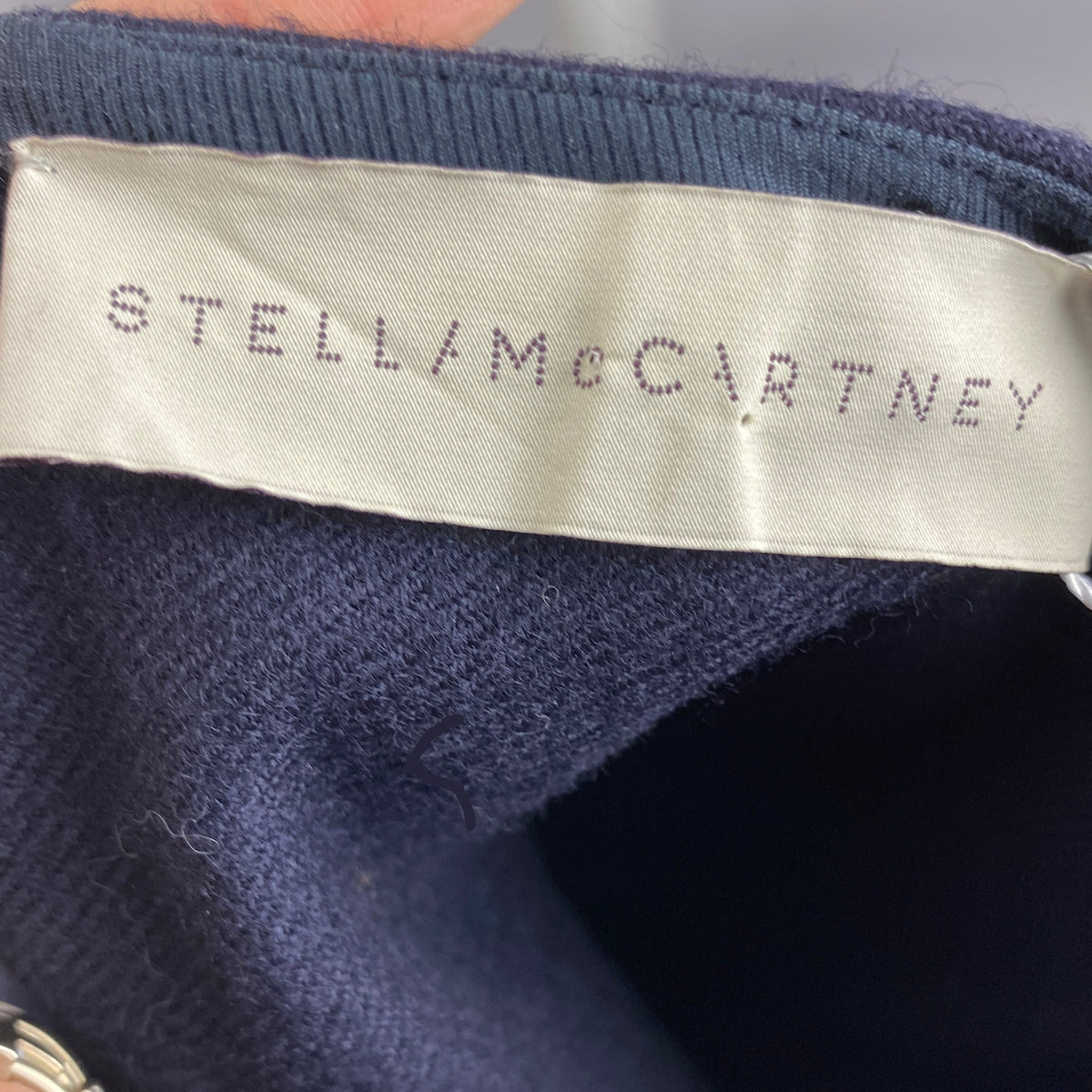 Stella McCartney Navy Wool Split Back Top XL