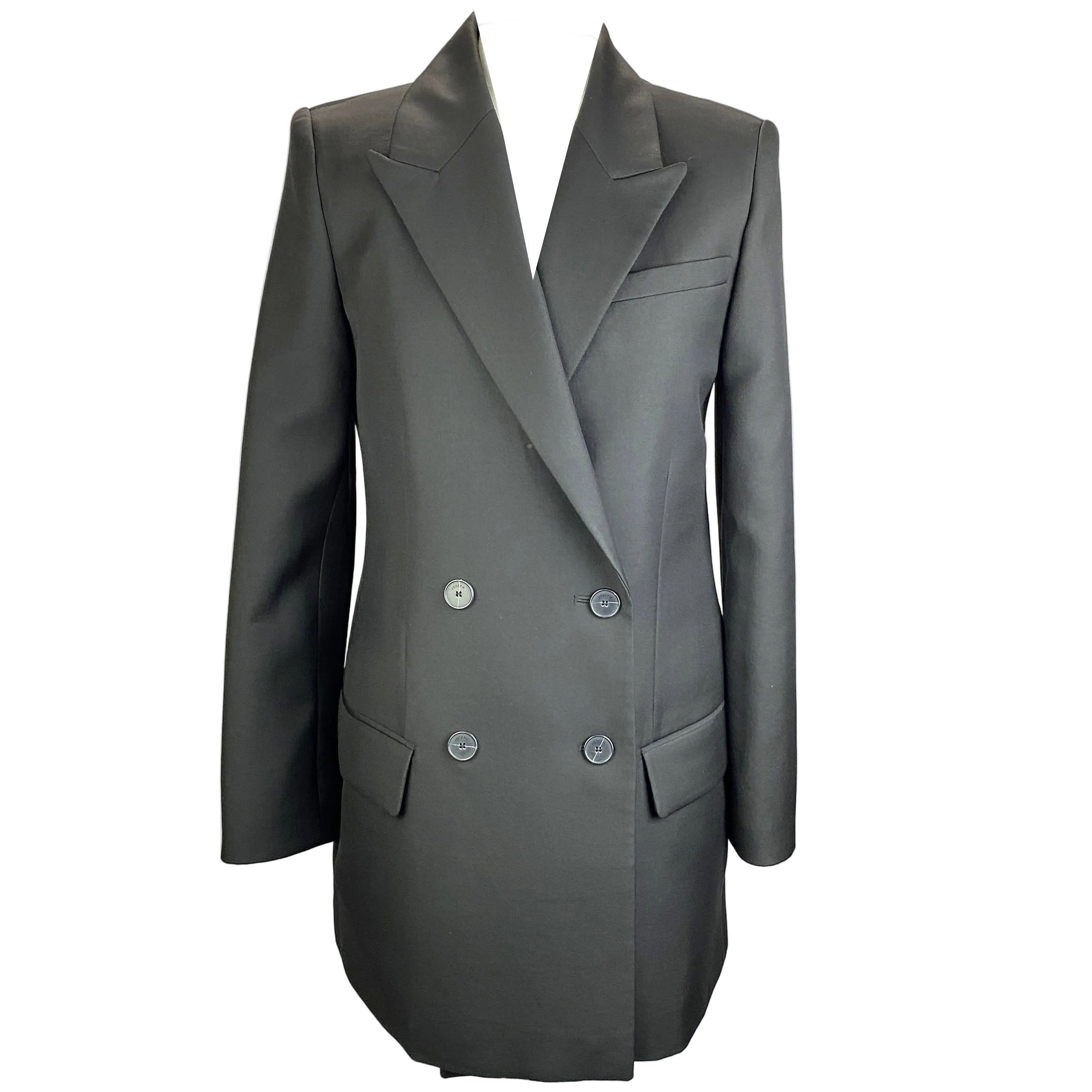 Joseph £645 Black Stretch Wool Joni Jacket XXS/XS
