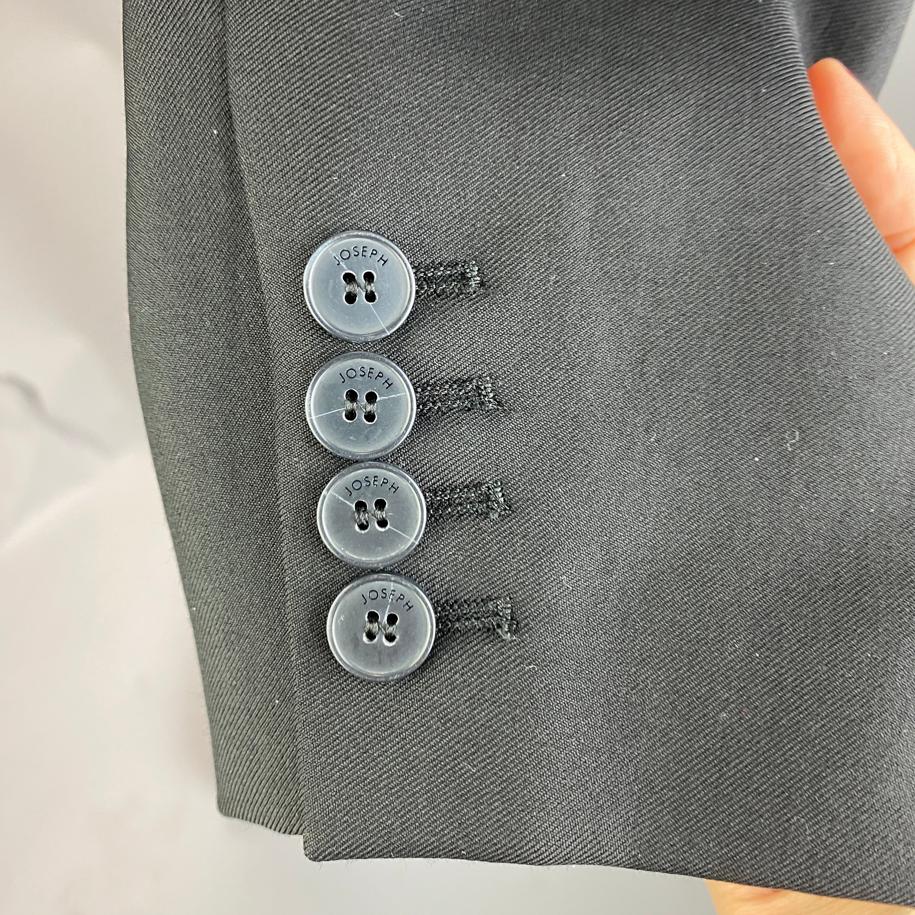 Joseph £645 Black Stretch Wool Joni Jacket XXS/XS