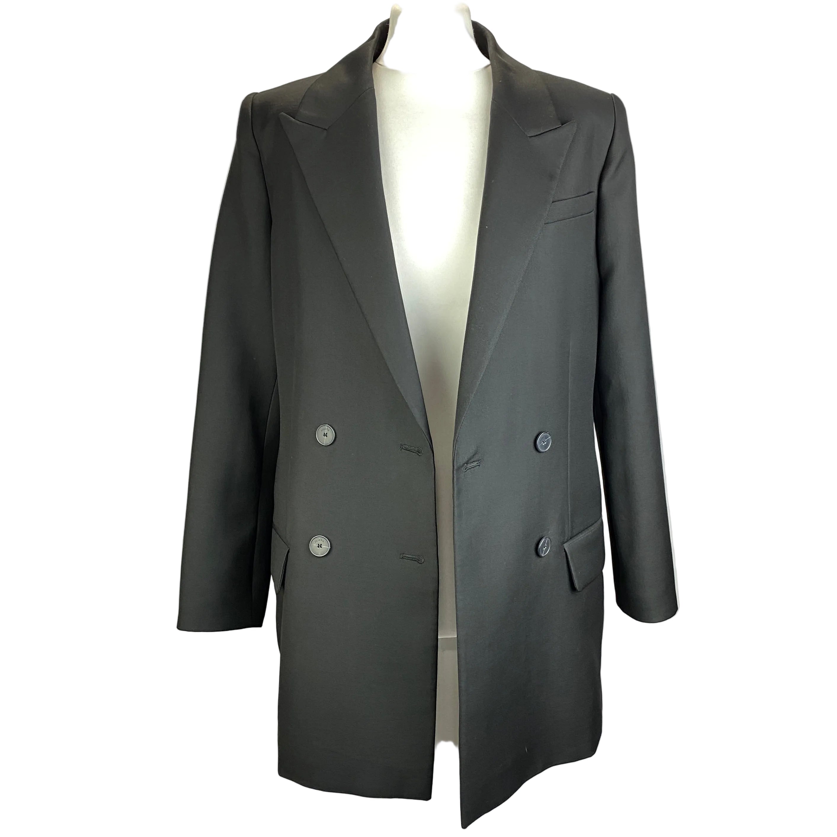Joseph £645 Black Stretch Wool Joni Jacket XXS/XS