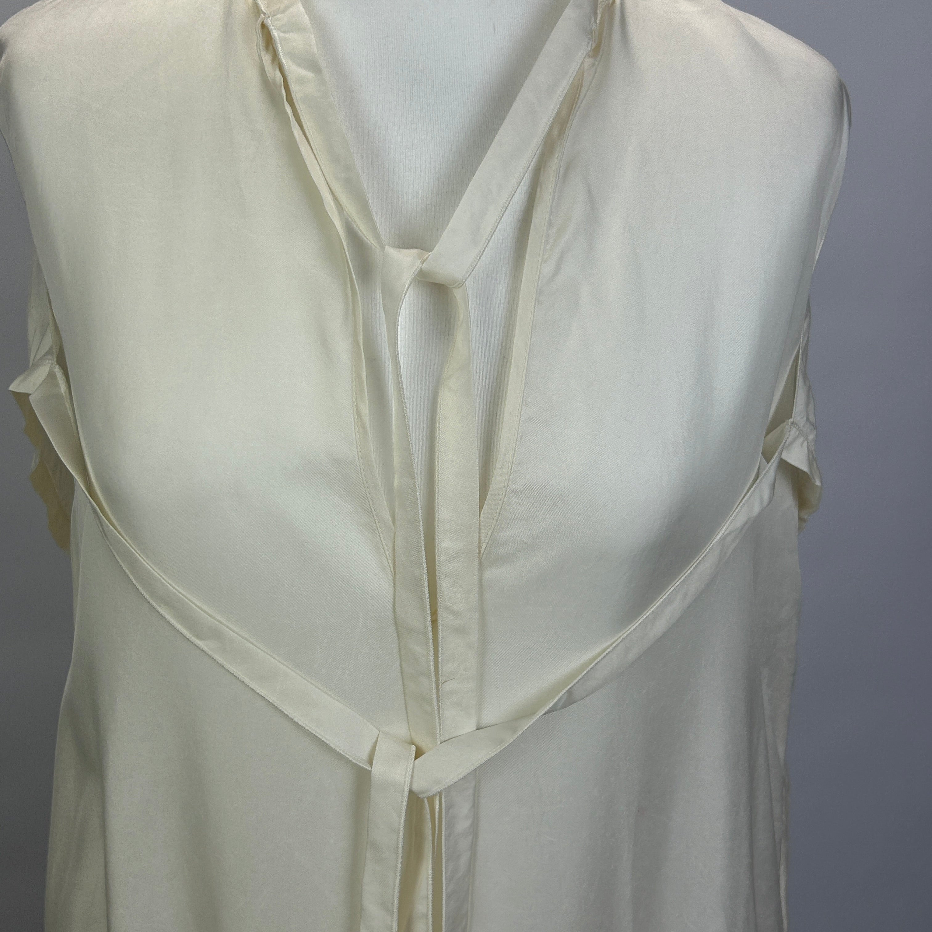 JW Anderson New Cream Silky Lace Trim Hooded Dress XS/S/M