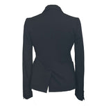 Comme Des Garçons Navy Velvet Trim Blazer S