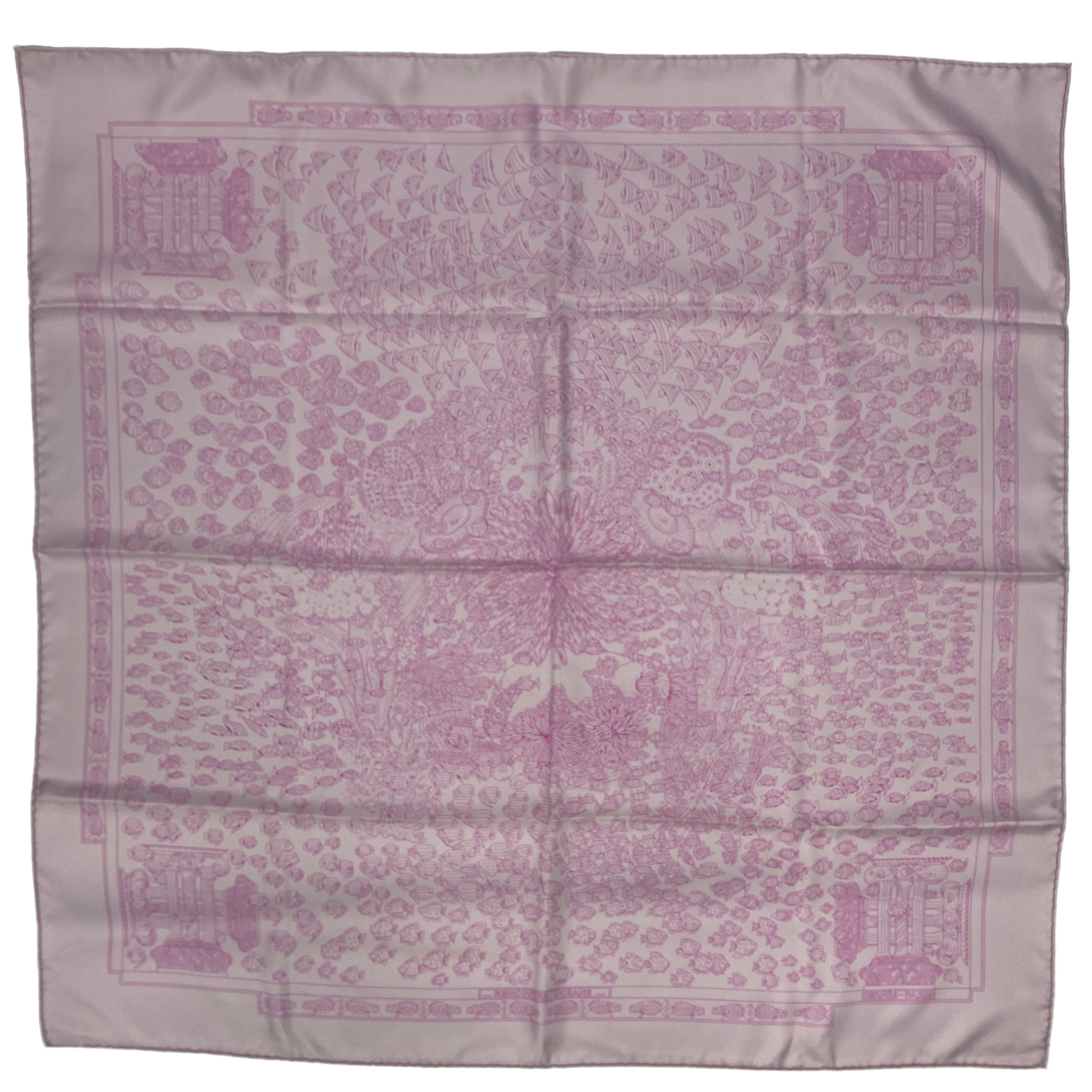 Hermes New Pink Rencontre Oceane Silk Twill Scarf