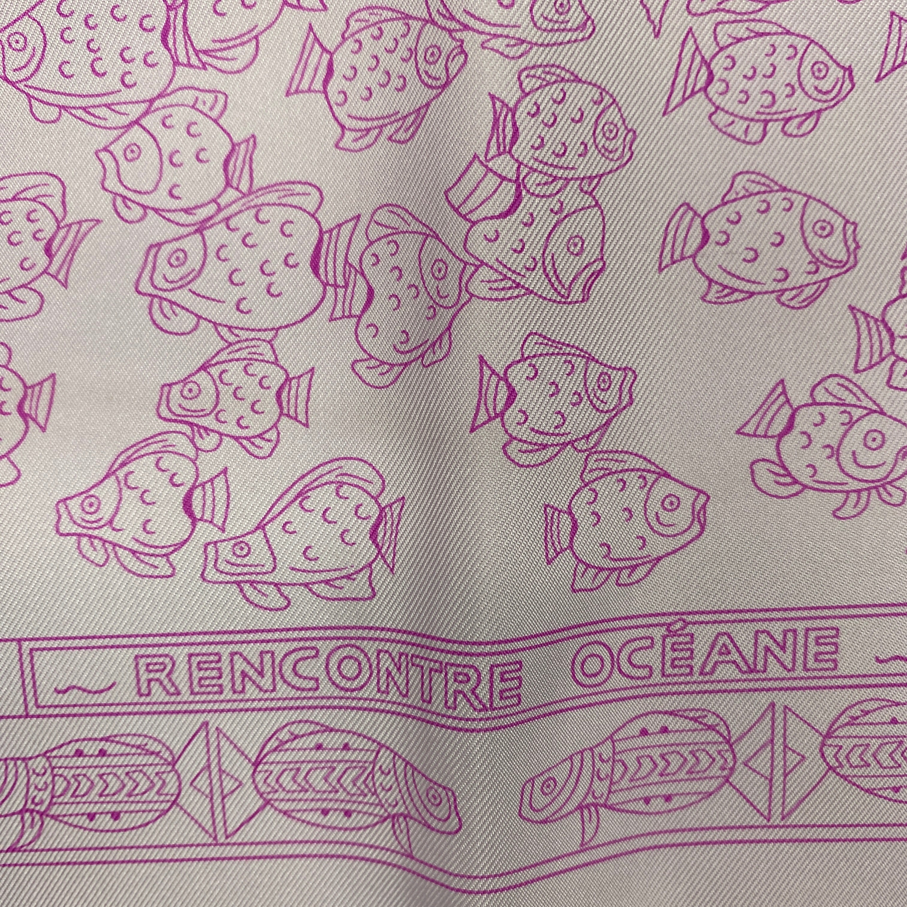 Hermes New Pink Rencontre Oceane Silk Twill Scarf