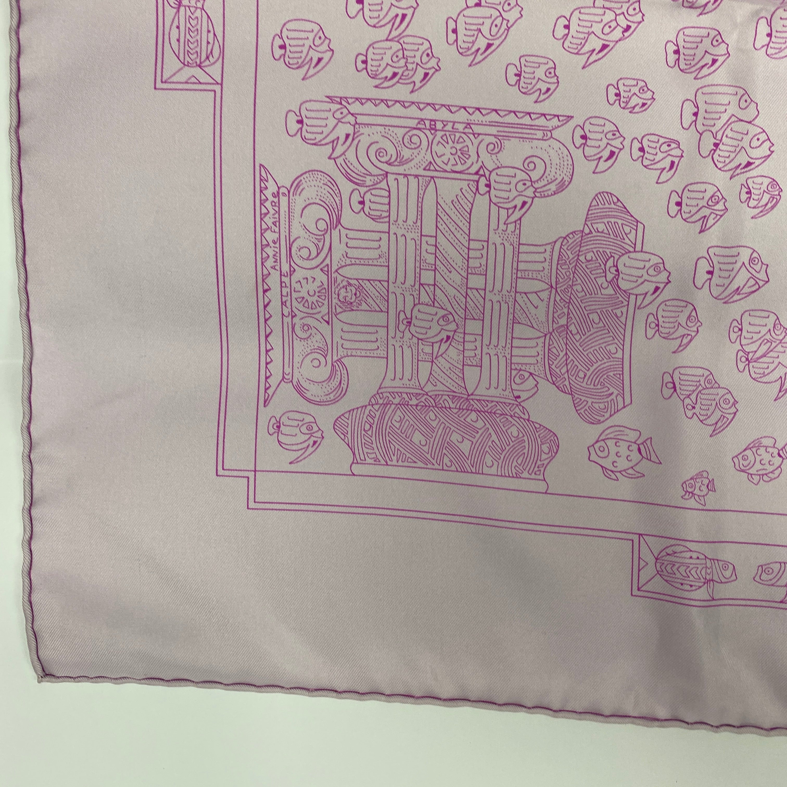 Hermes New Pink Rencontre Oceane Silk Twill Scarf