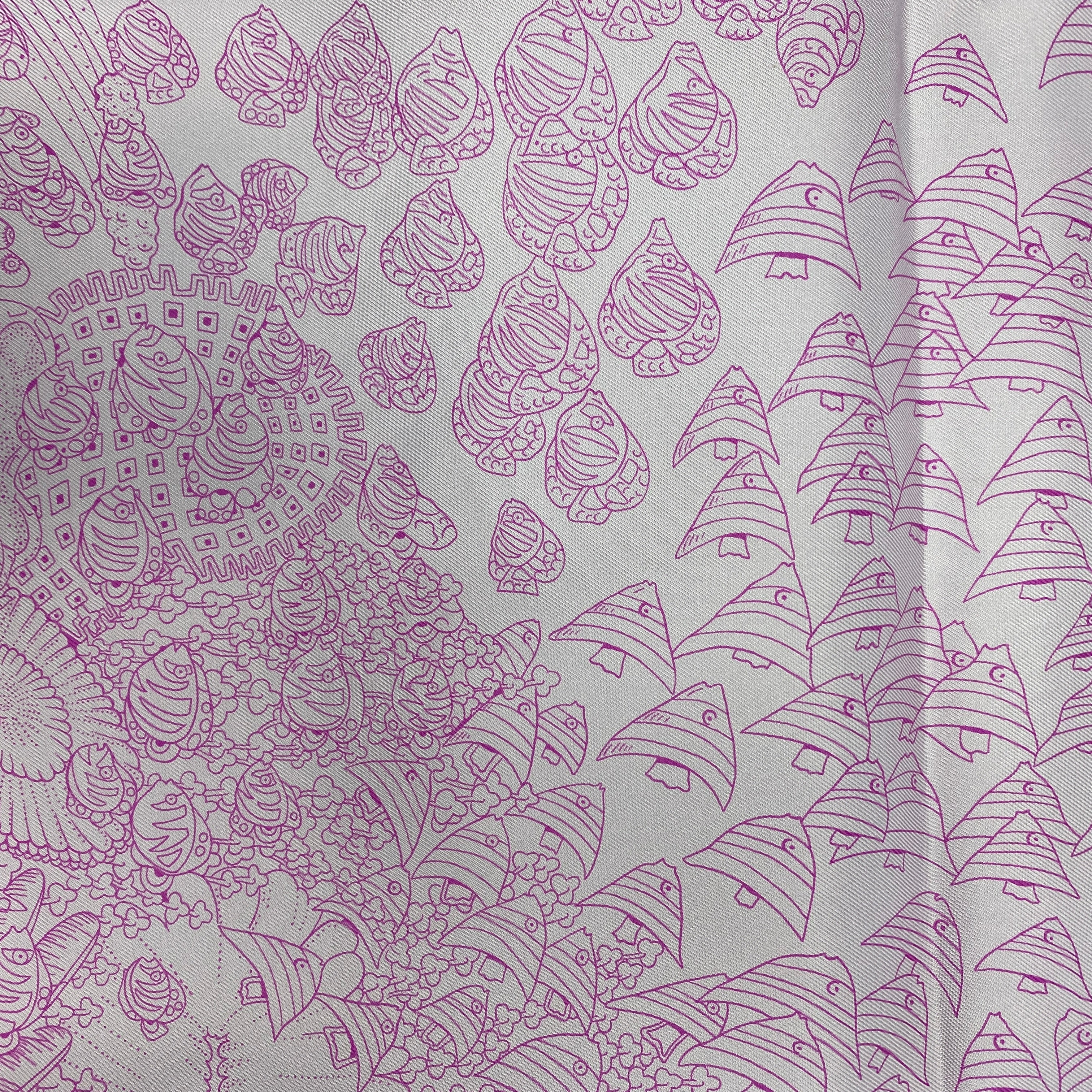 Hermes New Pink Rencontre Oceane Silk Twill Scarf