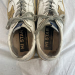 Golden Goose Deluxe White & Gold Hi Star Trainers 38