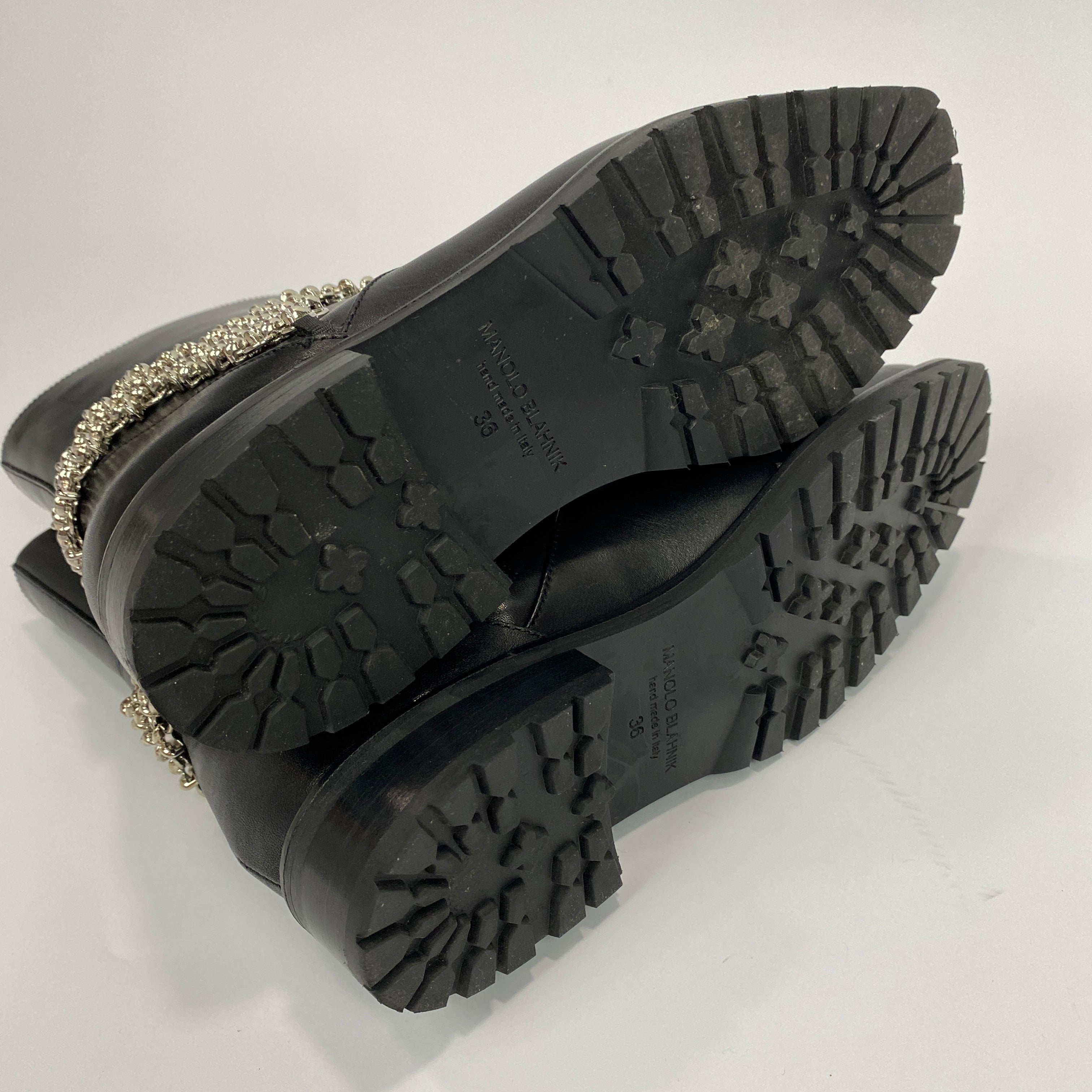 Manolo Blahnik £1195 Black Marisco Ankle Boots 36