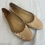 Chloe Vanilla Patent Leather Lauren Ballet Flats 38