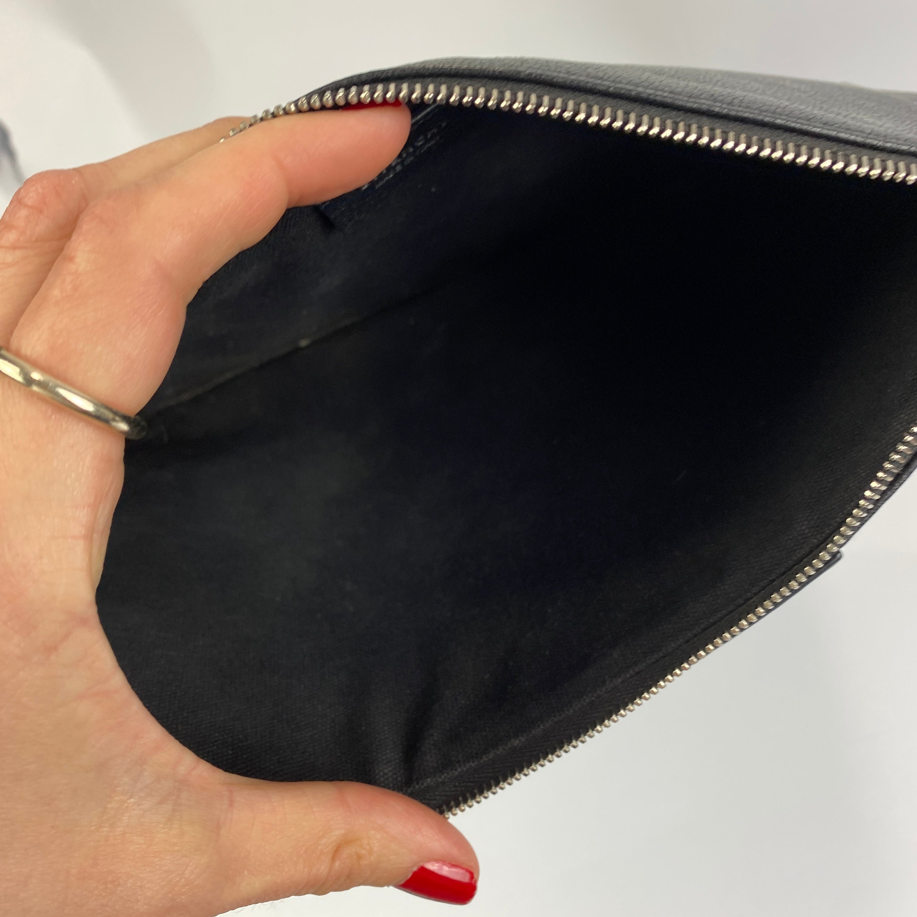 Givenchy Black Antigonia Pouch Clutch Bag