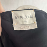 Forte Forte Black Silky Satin Maxi Dress XS