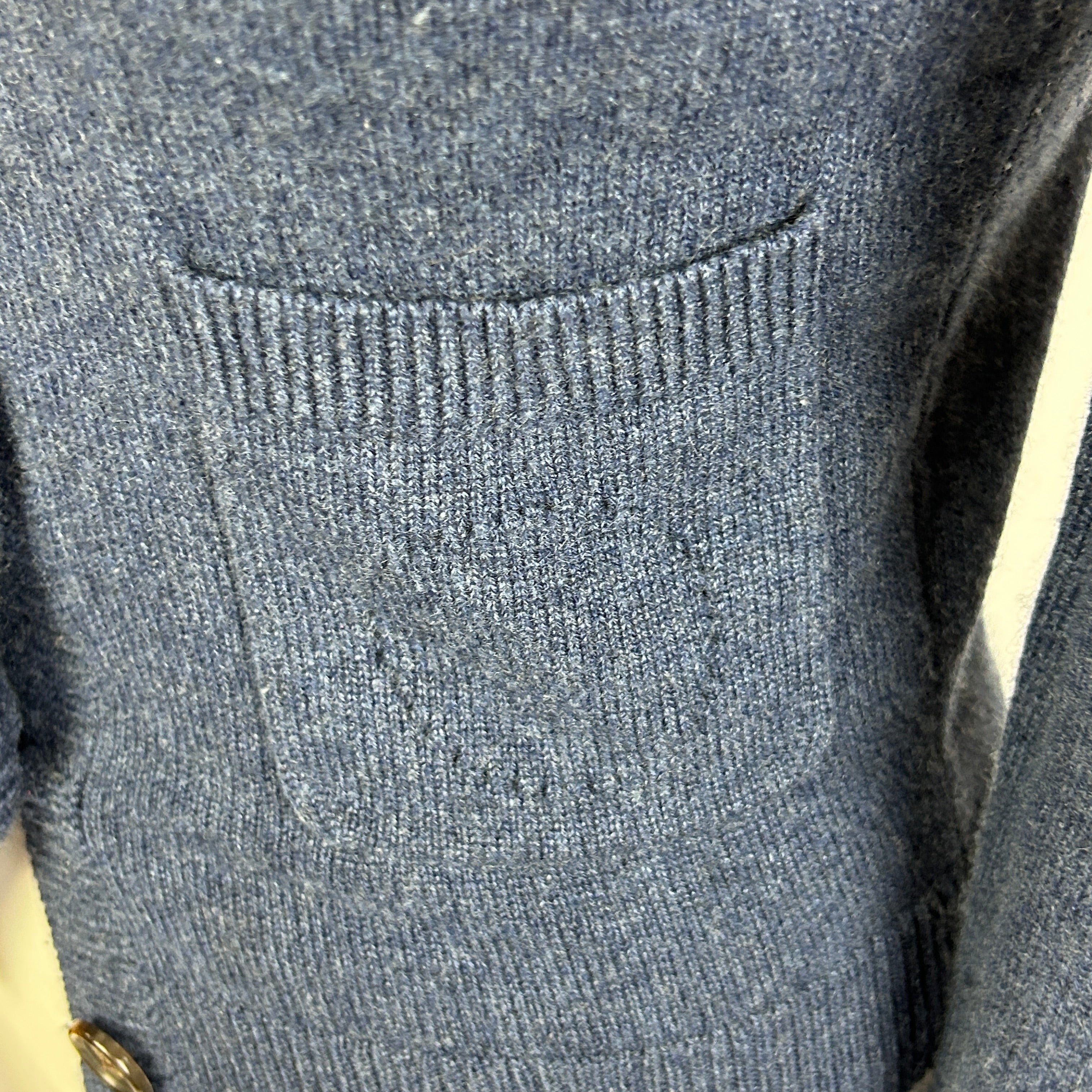 Chloe Denim Blue Cashmere Crop Cardigan S