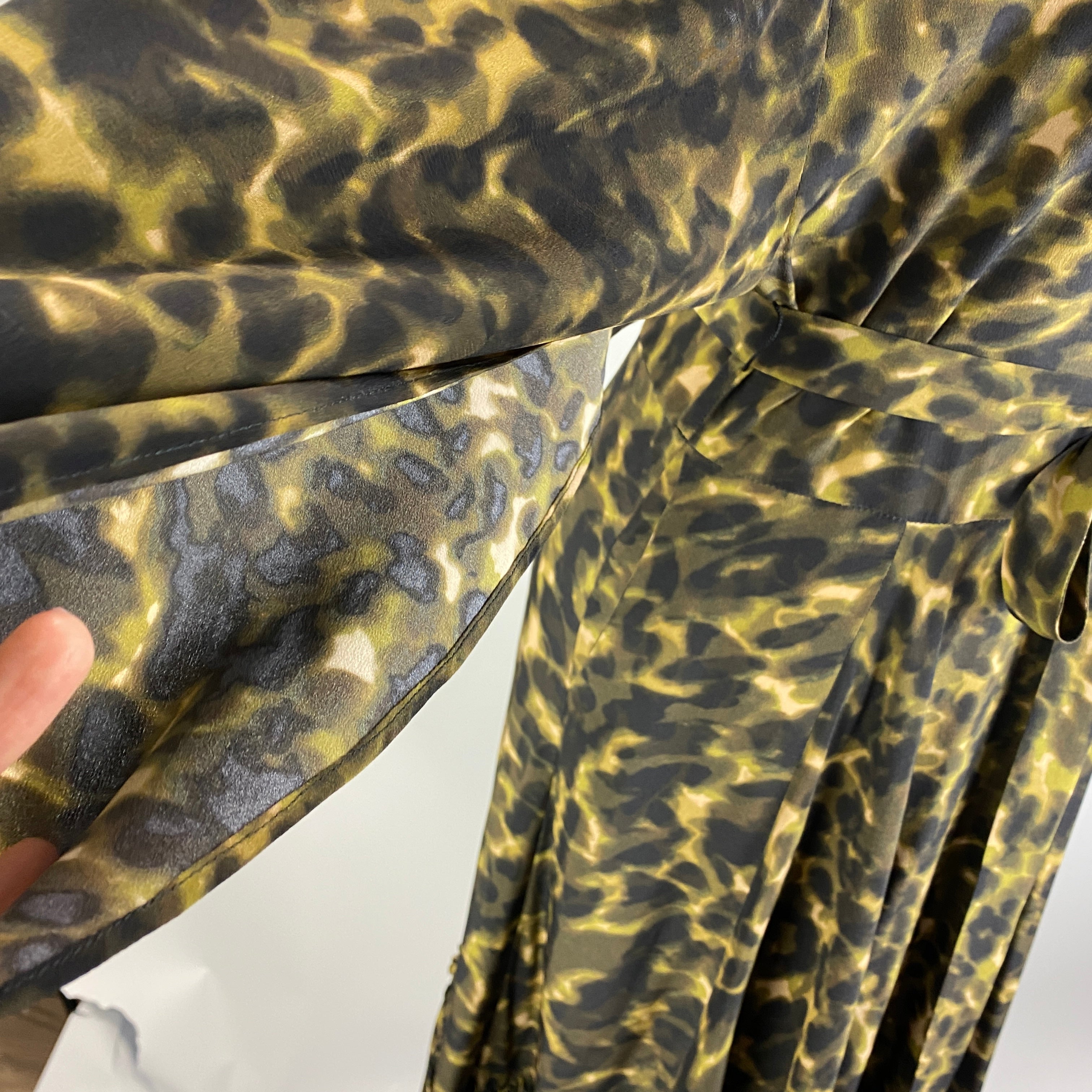 Stella McCartney Camo Print Silk Tiered Maxi Dress XXS/XS/S