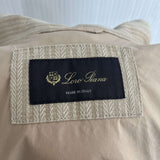 Loro Piana £2075 Beige Herringbone Linen Maxi Traveller Jacket XS