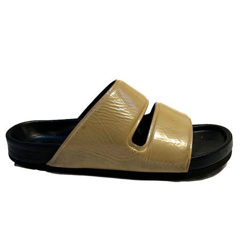 Celine Phoebe Philo Stone Padded Leather Flatbed Sandals 40