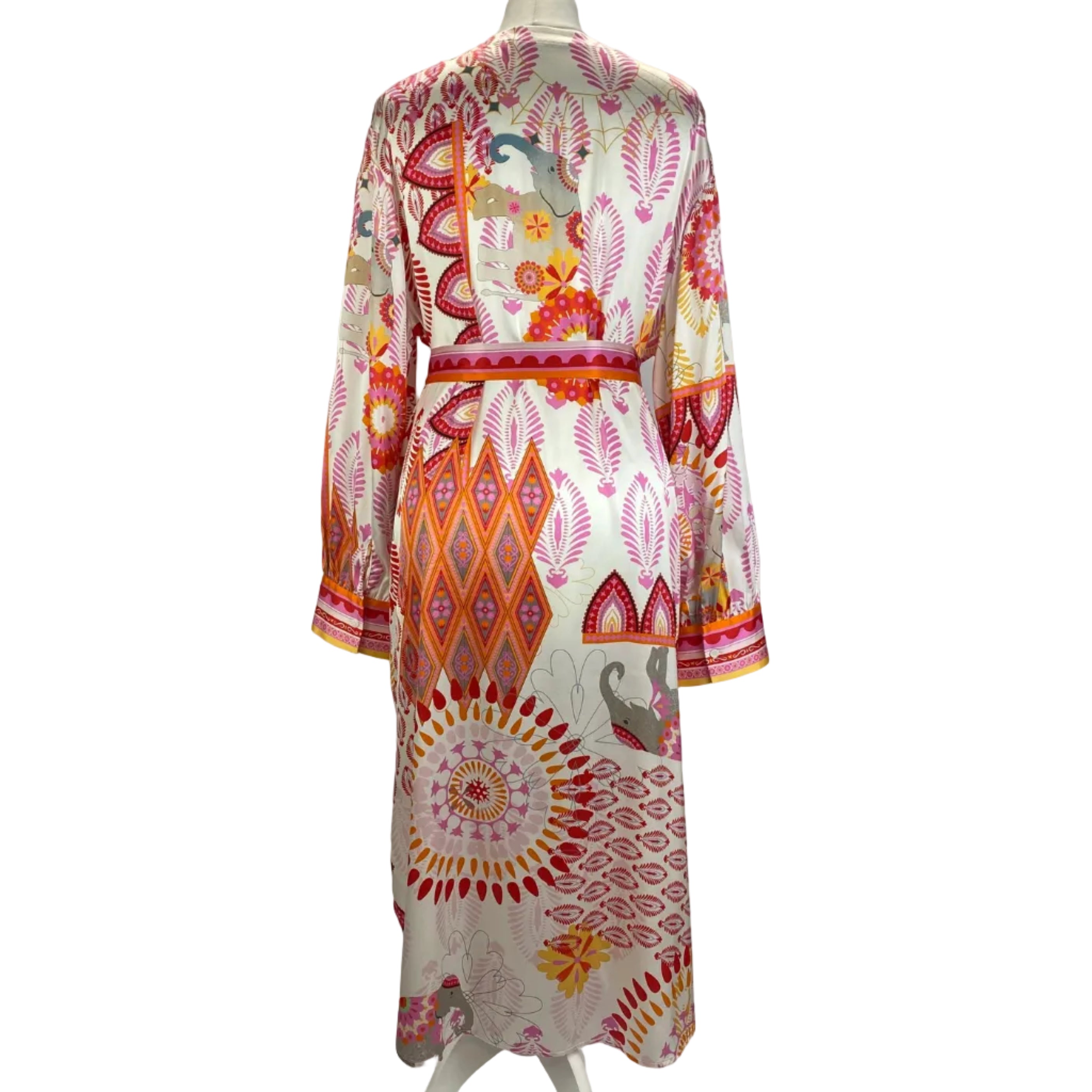 Herzen's Angelegenheit £345 Pink Goji Silk Tonic Dress XL
