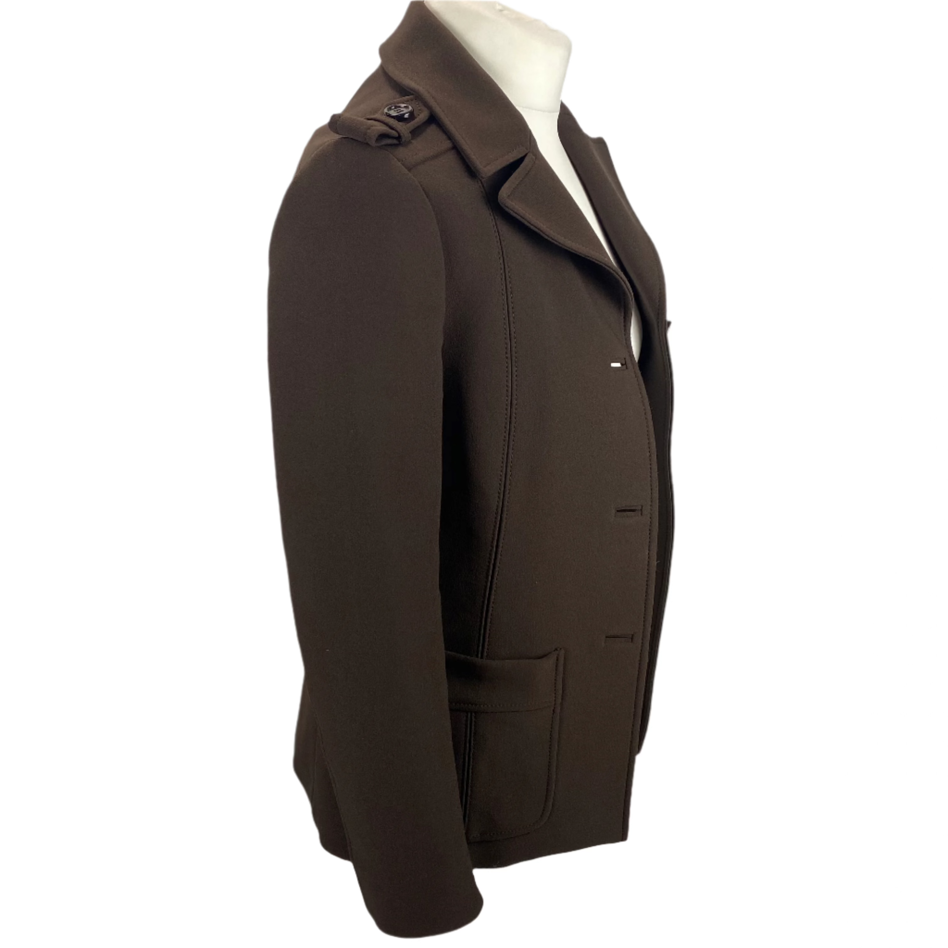 Prada Vintage Chocolate Stretch Safari Jacket XXS