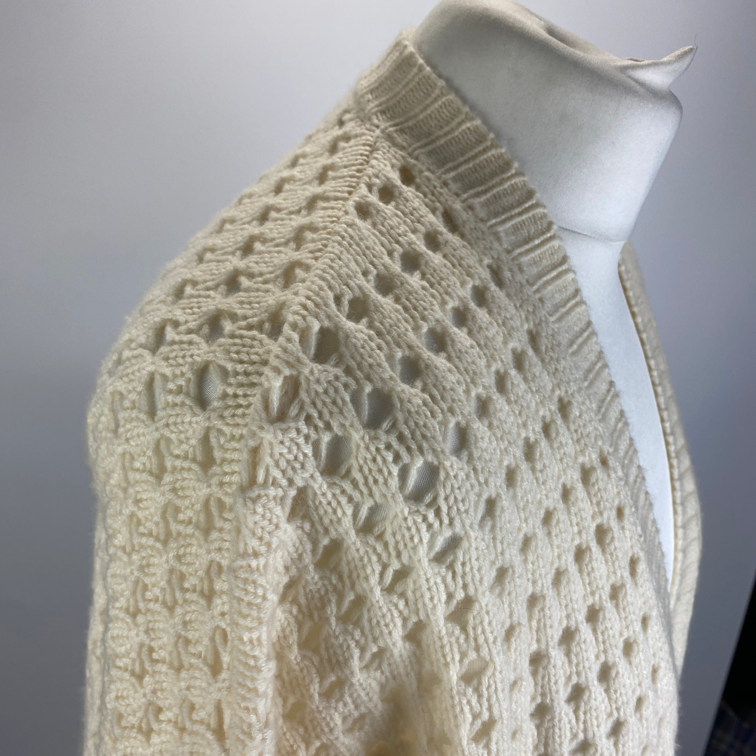 Allude New £355 Cream Cashmere Mix Longline Cardigan M