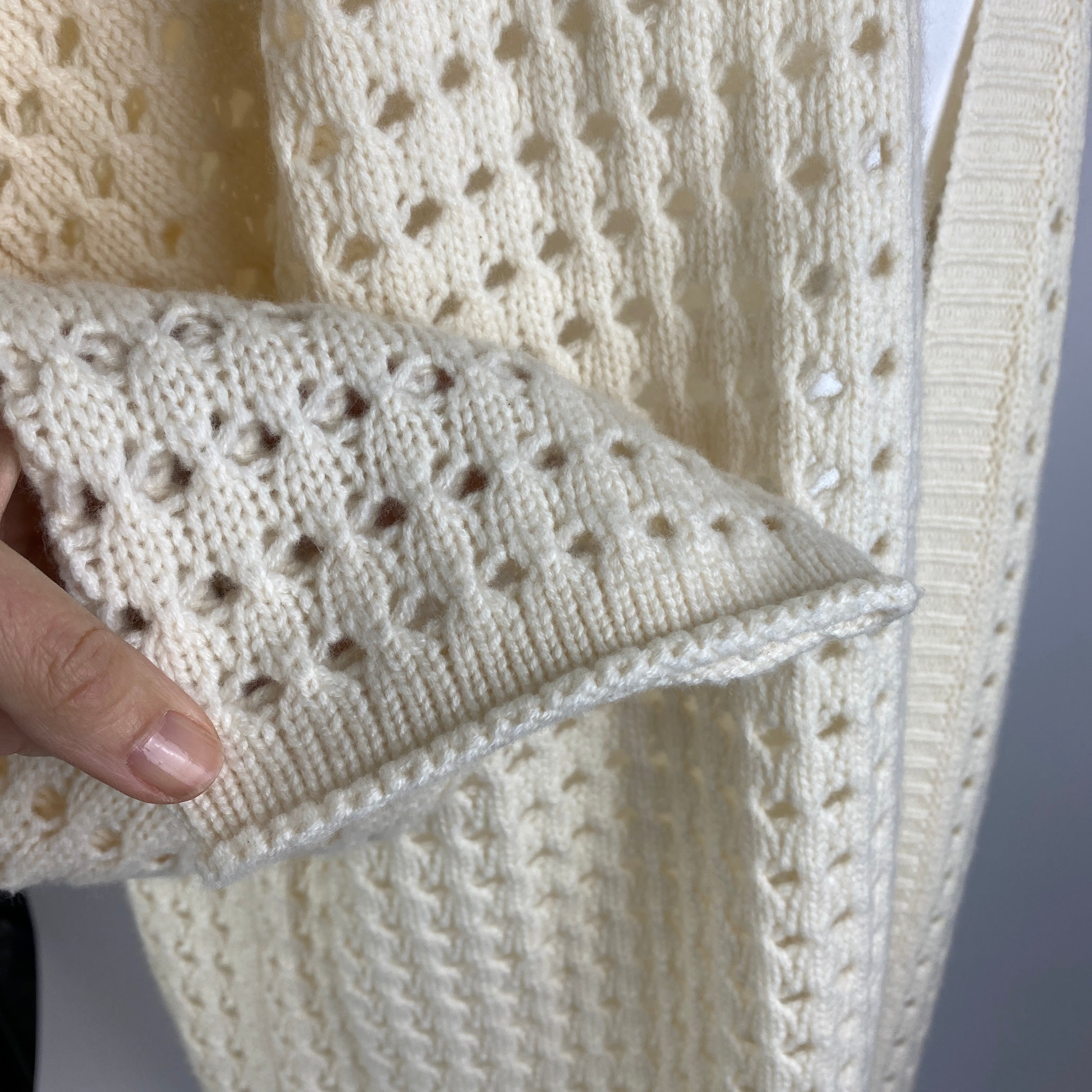 Allude New £355 Cream Cashmere Mix Longline Cardigan M