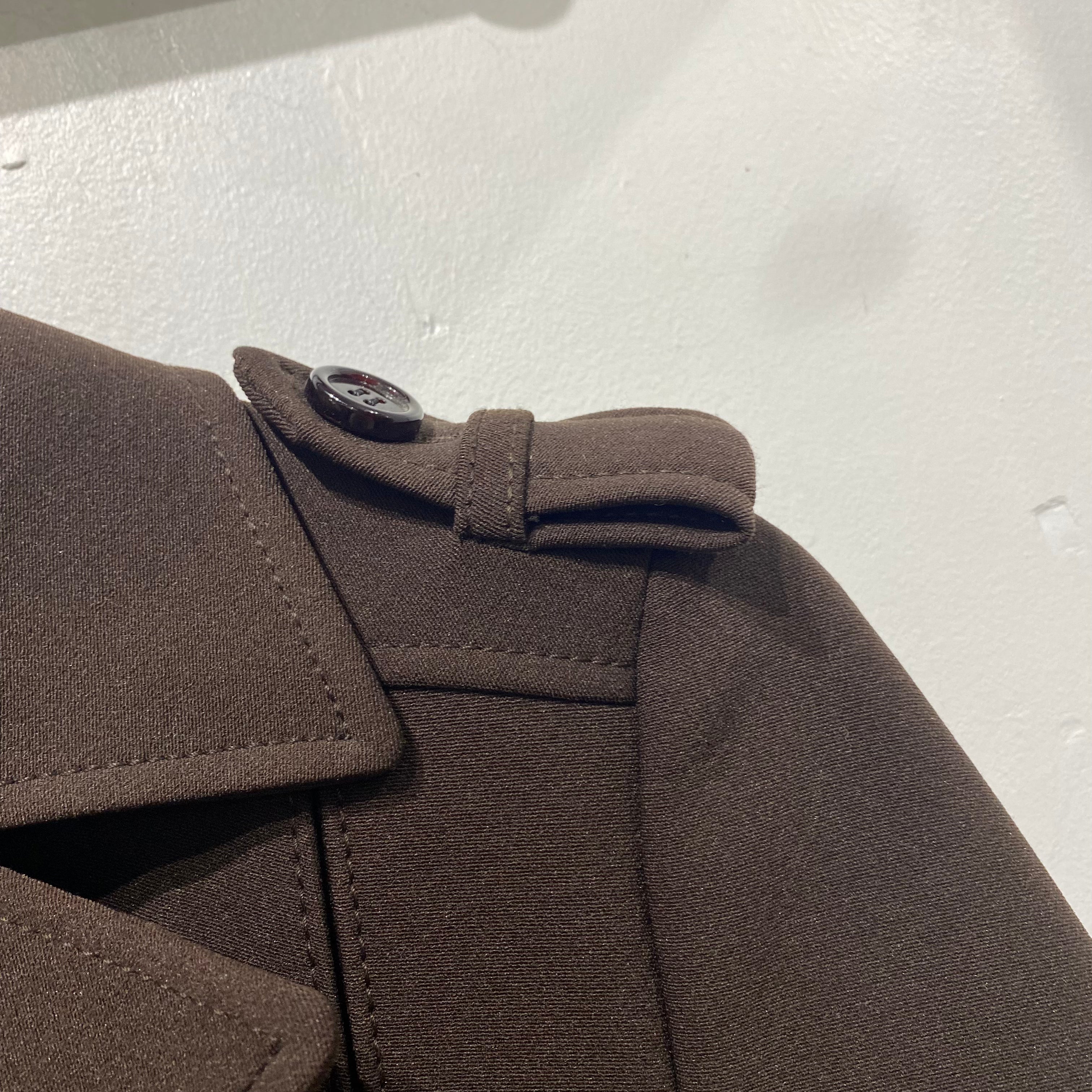 Prada Vintage Chocolate Stretch Safari Jacket XXS
