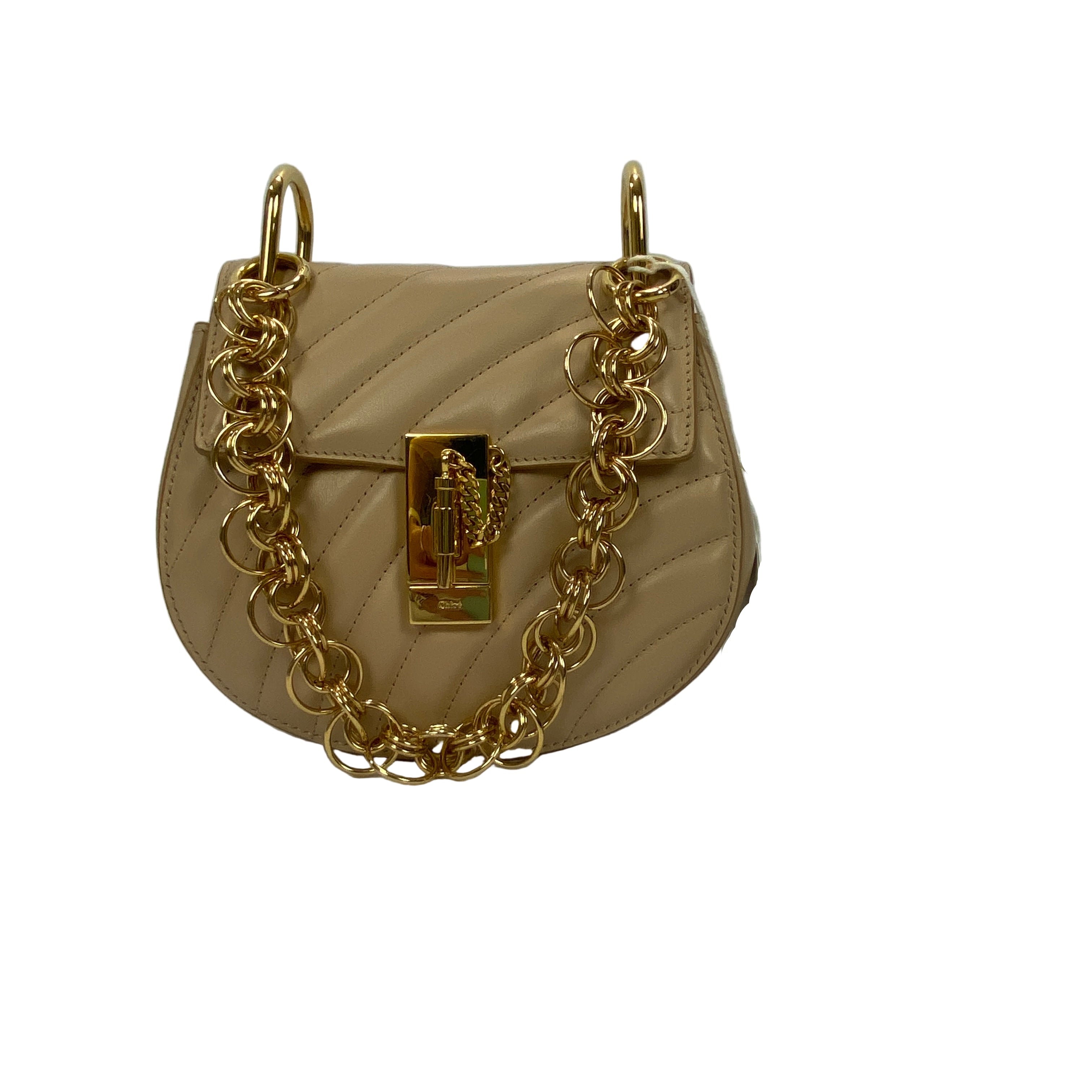 Chloe New £1400 Beige Leather Drew Bijou Bag
